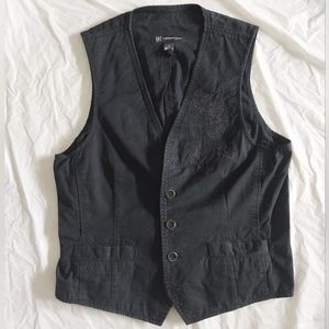 Inc International Concepts Men's  button down Vest Size Small black